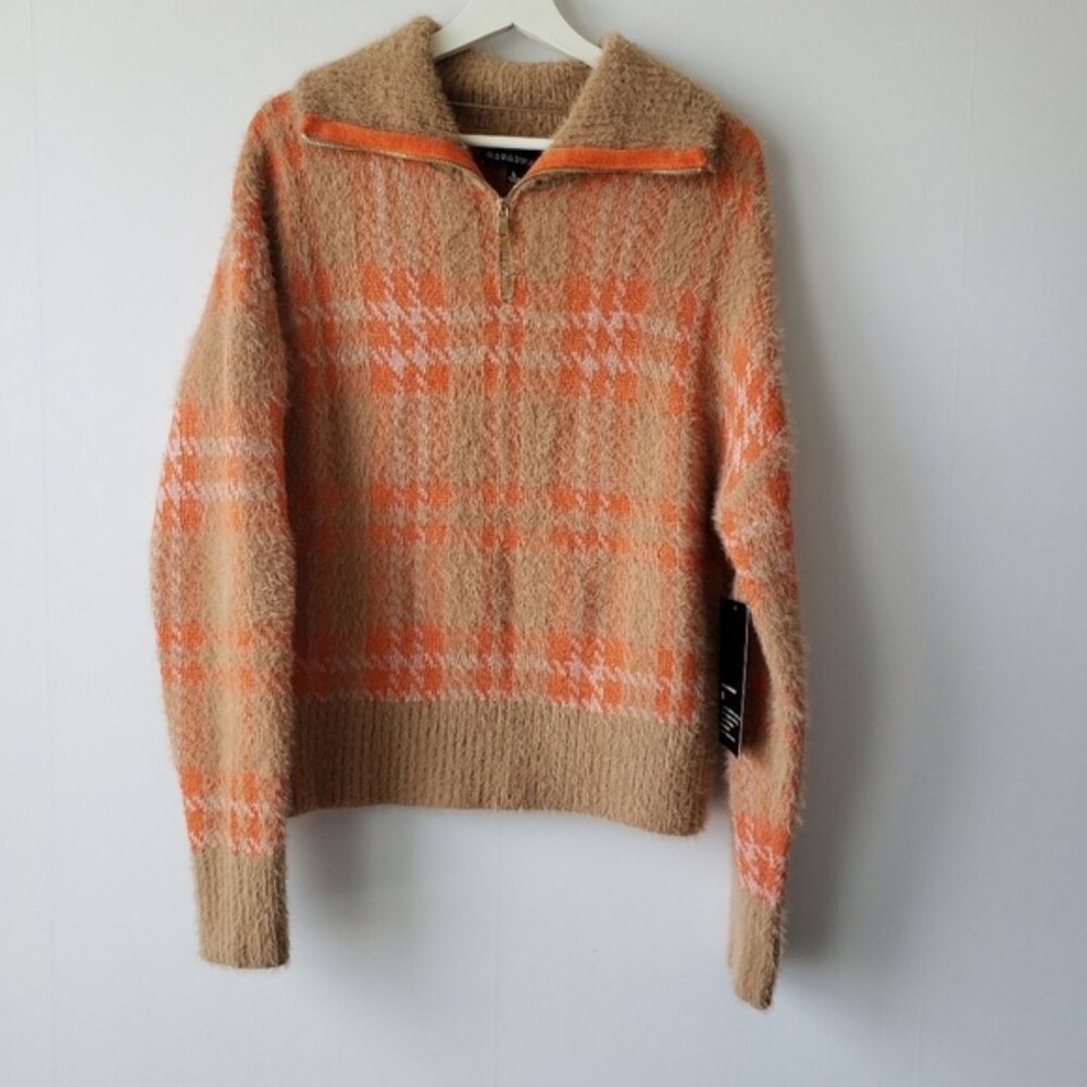 Broadway 38 pullover zip up sweater size L